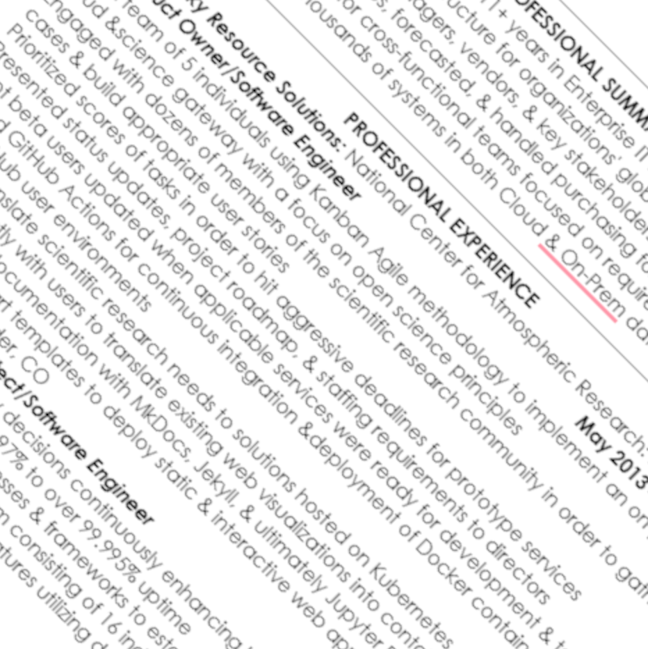 Resume section
